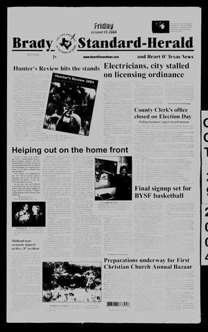 Primary view of object titled 'Brady Standard-Herald and Heart O' Texas News (Brady, Tex.), Ed. 1 Friday, October 29, 2004'.