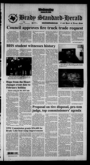Primary view of object titled 'Brady Standard-Herald and Heart of Texas News (Brady, Tex.), Ed. 1 Wednesday, January 28, 2009'.