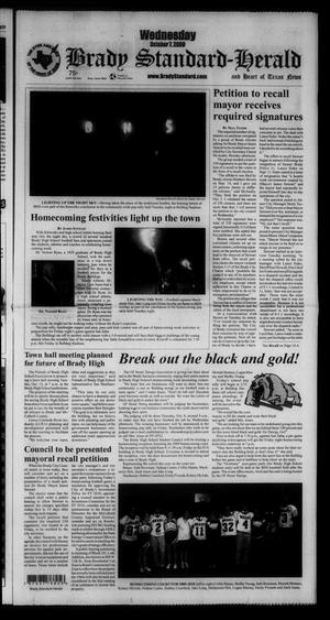 Primary view of object titled 'Brady Standard-Herald and Heart of Texas News (Brady, Tex.), Ed. 1 Wednesday, October 7, 2009'.