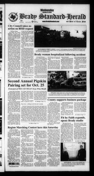 Primary view of object titled 'Brady Standard-Herald and Heart of Texas News (Brady, Tex.), Ed. 1 Wednesday, October 13, 2010'.