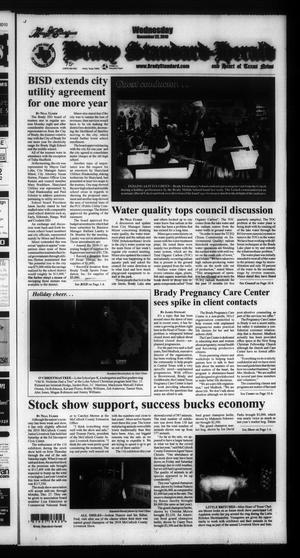 Primary view of object titled 'Brady Standard-Herald and Heart of Texas News (Brady, Tex.), Ed. 1 Wednesday, December 22, 2010'.