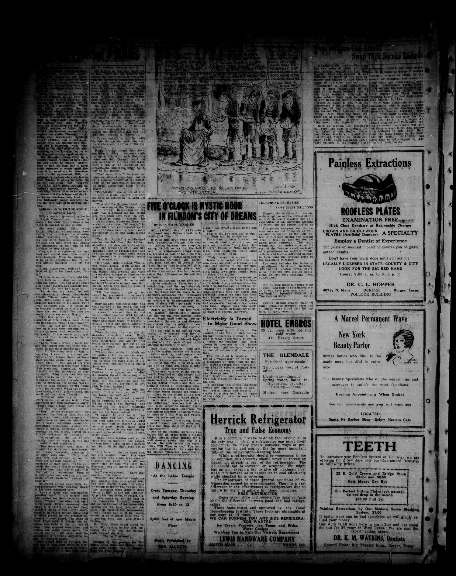 Borger Daily Herald (Borger, Tex.), Vol. 1, No. 145, Ed. 1 Wednesday, May 11, 1927
                                                
                                                    [Sequence #]: 2 of 6
                                                