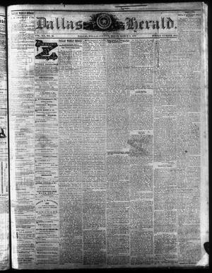 Primary view of object titled 'Dallas Herald. (Dallas, Tex.), Vol. 20, No. 25, Ed. 1 Saturday, March 8, 1873'.