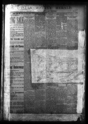 Primary view of object titled 'The Dallas Weekly Herald. (Dallas, Tex.), Vol. [35], No. 37, Ed. 1 Thursday, July 23, 1885'.