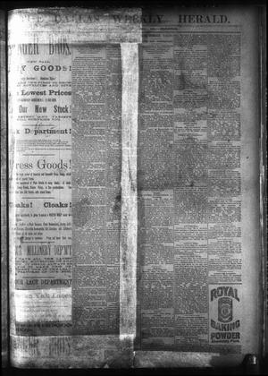 Primary view of object titled 'The Dallas Weekly Herald. (Dallas, Tex.), Vol. [35], Ed. 1 Thursday, October 1, 1885'.