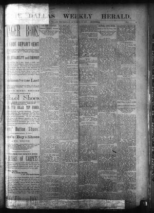 Primary view of object titled 'The Dallas Weekly Herald. (Dallas, Tex.), Vol. [35], Ed. 1 Thursday, October 15, 1885'.