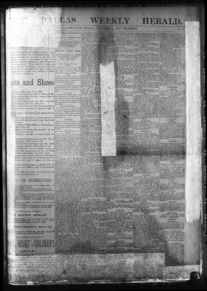 Primary view of object titled 'The Dallas Weekly Herald. (Dallas, Tex.), Vol. [35], No. 44, Ed. 1 Thursday, November 5, 1885'.