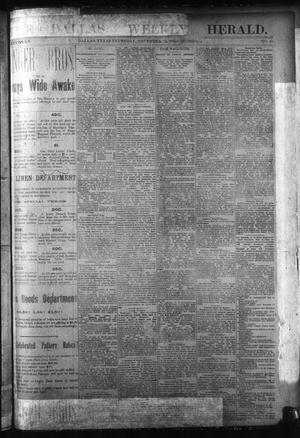 Primary view of object titled 'The Dallas Weekly Herald. (Dallas, Tex.), Vol. 35, No. 45, Ed. 1 Thursday, November 12, 1885'.