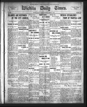 Primary view of object titled 'Wichita Daily Times. (Wichita Falls, Tex.), Vol. 4, No. 260, Ed. 1 Saturday, March 11, 1911'.
