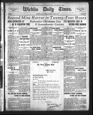 Primary view of object titled 'Wichita Daily Times. (Wichita Falls, Tex.), Vol. 4, No. 284, Ed. 1 Saturday, April 8, 1911'.