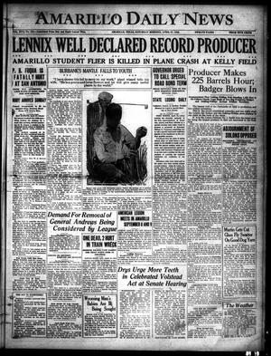 Primary view of object titled 'Amarillo Daily News (Amarillo, Tex.), Vol. 17, No. 132, Ed. 1 Saturday, April 17, 1926'.