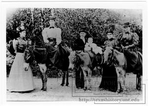 Primary view of object titled '[Ladies riding side saddle]'.
