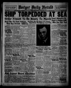 Borger Daily Herald (Borger, Tex.), Vol. 13, No. 79, Ed. 1 Wednesday, February 22, 1939