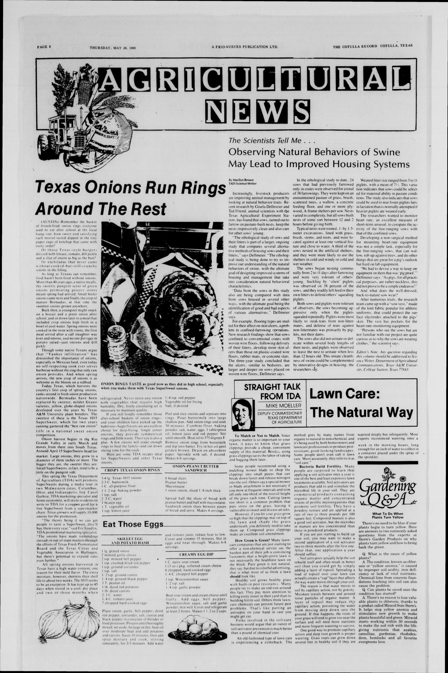 The Cotulla Record (Cotulla, Tex.), Ed. 1 Thursday, May 26, 1988
                                                
                                                    [Sequence #]: 6 of 6
                                                