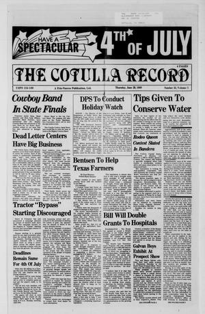 The Cotulla Record (Cotulla, Tex.), Vol. 1, No. 26, Ed. 1 Thursday, June 29, 1989
