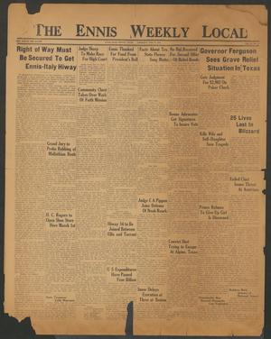 The Ennis Weekly Local (Ennis, Tex.), Vol. 40, No. 66, Ed. 1 Thursday, February 22, 1934