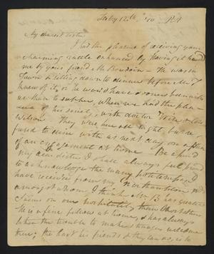 [Letter from Elizabeth Upshur Teackle to her sister, Ann Upshur Eyre, February 12, 1810]