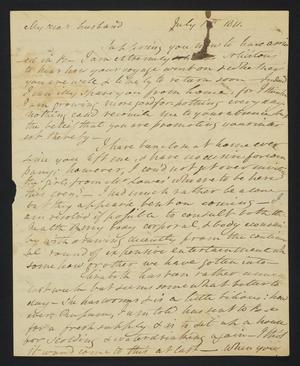 [Letter from Elizabeth Upshur Teackle to her husband, Littleton Dennis Teackle, July 10, 1811]