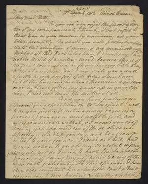 [Letter from Elizabeth Upshur Teackle to Esther Maria Fisher Teackle, April 5, 1813]