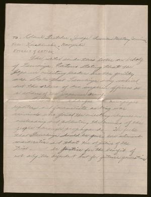Primary view of object titled '[Extract of Letter from Naoyoshi Kuchinaka to Oliver Trechter, Unknown Date]'.