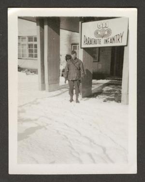 [Soldier Outside Parachute Infantry in Morioka]