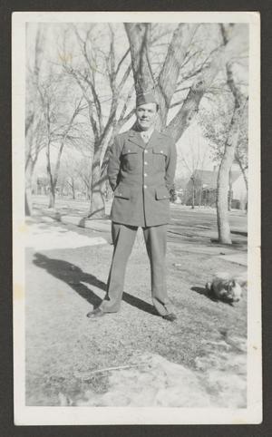 Primary view of object titled '[Deyo Poses in Uniform]'.