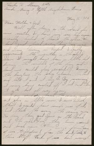 [Letter from Charles Stasny to his Parents, May 16, 1944]
