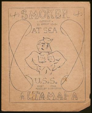 Primary view of object titled '[Program for Smoker at Sea, August 11,1945]'.