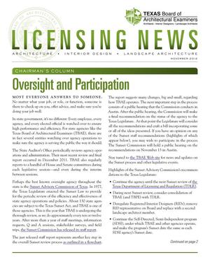Licensing News, November 2012