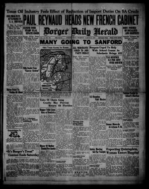Borger Daily Herald (Borger, Tex.), Vol. 14, No. 102, Ed. 1 Thursday, March 21, 1940