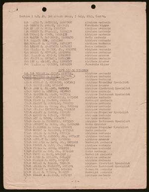 Primary view of object titled '[3rd Attack Group Staff List]'.