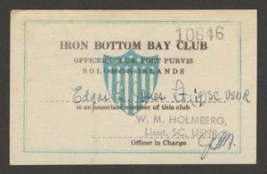 [Iron Bottom Bay Club Membership Card]