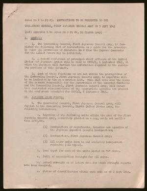 [Annex 2 to the Directive of the Terms of Surrender, September 3, 1945]