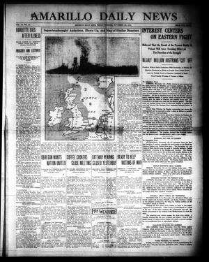 Primary view of object titled 'Amarillo Daily News (Amarillo, Tex.), Vol. 6, No. 15, Ed. 1 Friday, November 20, 1914'.