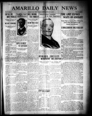 Amarillo Daily News (Amarillo, Tex.), Vol. 6, No. 92, Ed. 1 Thursday, February 18, 1915
