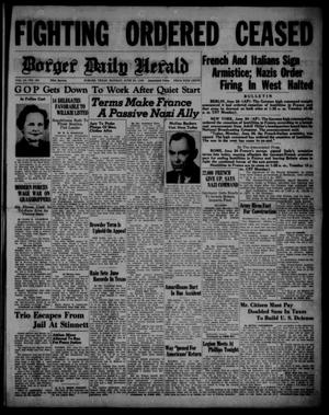 Borger Daily Herald (Borger, Tex.), Vol. 14, No. 183, Ed. 1 Monday, June 24, 1940