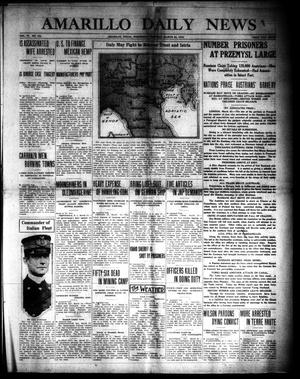 Primary view of object titled 'Amarillo Daily News (Amarillo, Tex.), Vol. 6, No. 121, Ed. 1 Wednesday, March 24, 1915'.