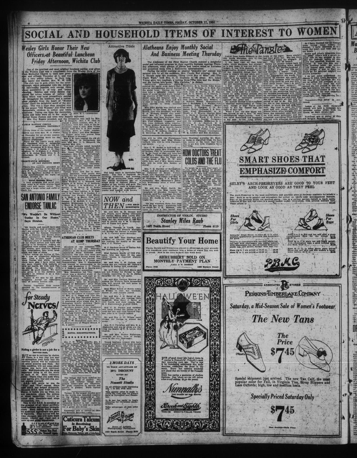 Wichita Daily Times (Wichita Falls, Tex.), Vol. 18, No. 157, Ed. 1 Friday, October 17, 1924
                                                
                                                    [Sequence #]: 4 of 20
                                                