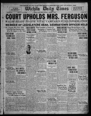 Wichita Daily Times (Wichita Falls, Tex.), Vol. 18, No. 158, Ed. 1 Saturday, October 18, 1924