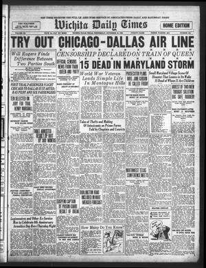 Wichita Daily Times (Wichita Falls, Tex.), Vol. 20, No. 181, Ed. 1 Wednesday, November 10, 1926