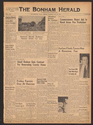 The Bonham Herald (Bonham, Tex.), Vol. 35, No. 51, Ed. 1 Thursday, July 23, 1964