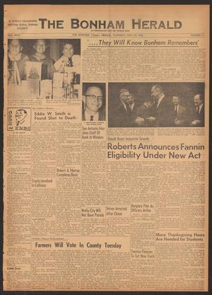 The Bonham Herald (Bonham, Tex.), Vol. 37, No. 11, Ed. 1 Thursday, November 18, 1965