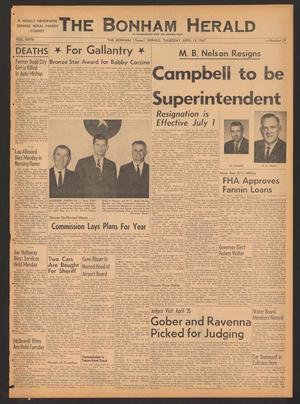 The Bonham Herald (Bonham, Tex.), Vol. 28, No. 29, Ed. 1 Thursday, April 13, 1967