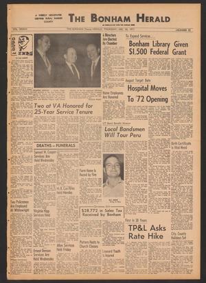 Primary view of object titled 'The Bonham Herald (Bonham, Tex.), Vol. 33, No. 12, Ed. 1 Thursday, December 30, 1971'.