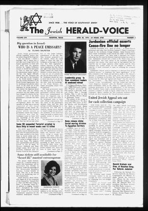 The Jewish Herald-Voice (Houston, Tex.), Vol. 65, No. 3, Ed. 1 Thursday, April 30, 1970