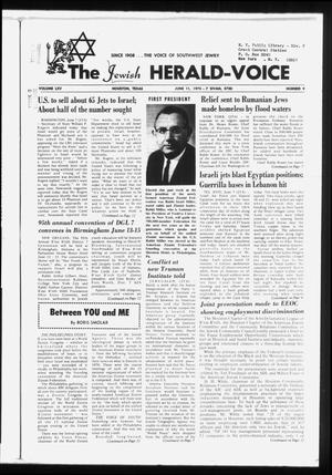 The Jewish Herald-Voice (Houston, Tex.), Vol. 65, No. 9, Ed. 1 Thursday, June 11, 1970