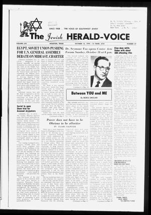 The Jewish Herald-Voice (Houston, Tex.), Vol. 65, No. 27, Ed. 1 Thursday, October 15, 1970