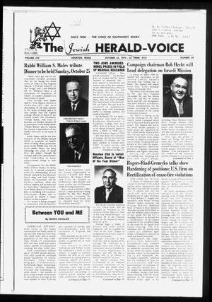 The Jewish Herald-Voice (Houston, Tex.), Vol. 65, No. 28, Ed. 1 Thursday, October 22, 1970