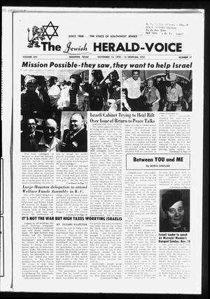 The Jewish Herald-Voice (Houston, Tex.), Vol. 65, No. 31, Ed. 1 Thursday, November 12, 1970