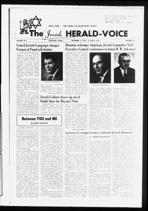 The Jewish Herald-Voice (Houston, Tex.), Vol. 65, No. 34, Ed. 1 Thursday, December 3, 1970